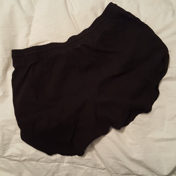 Slouchy Black Zipper Shorts, Drawstring shorts - Picture 4 of 6